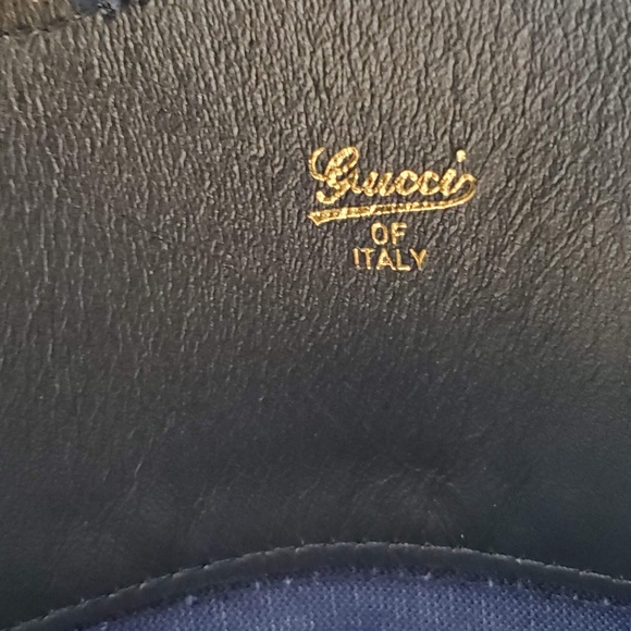 Blue Vintage Gucci Shopper Tote Handbag Authentic - Picture 5 of 8